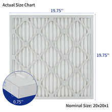 Load image into Gallery viewer, 20x20x1 MERV8 Pleated HVAC HC Furnace Air Filter 4-Pack