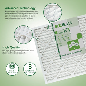16x25x1 MERV11 Pleated HVAC HC Furnace Air Filter 6-Pack