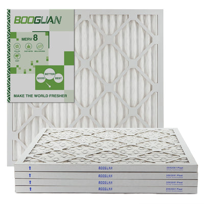 20x20x1 MERV8 Pleated HVAC HC Furnace Air Filter 4-Pack