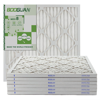 20x20x1 MERV8 Pleated HVAC HC Furnace Air Filter 6-Pack