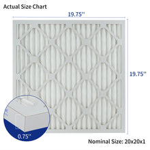 Load image into Gallery viewer, 20x20x1 MERV8 Pleated HVAC HC Furnace Air Filter 4-Pack
