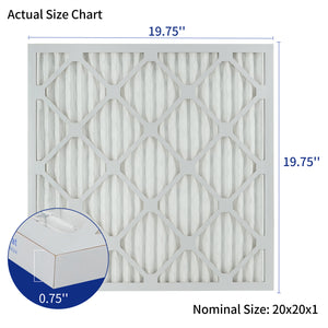20x20x1 MERV11 Pleated HVAC HC Furnace Air Filter 6-Pack