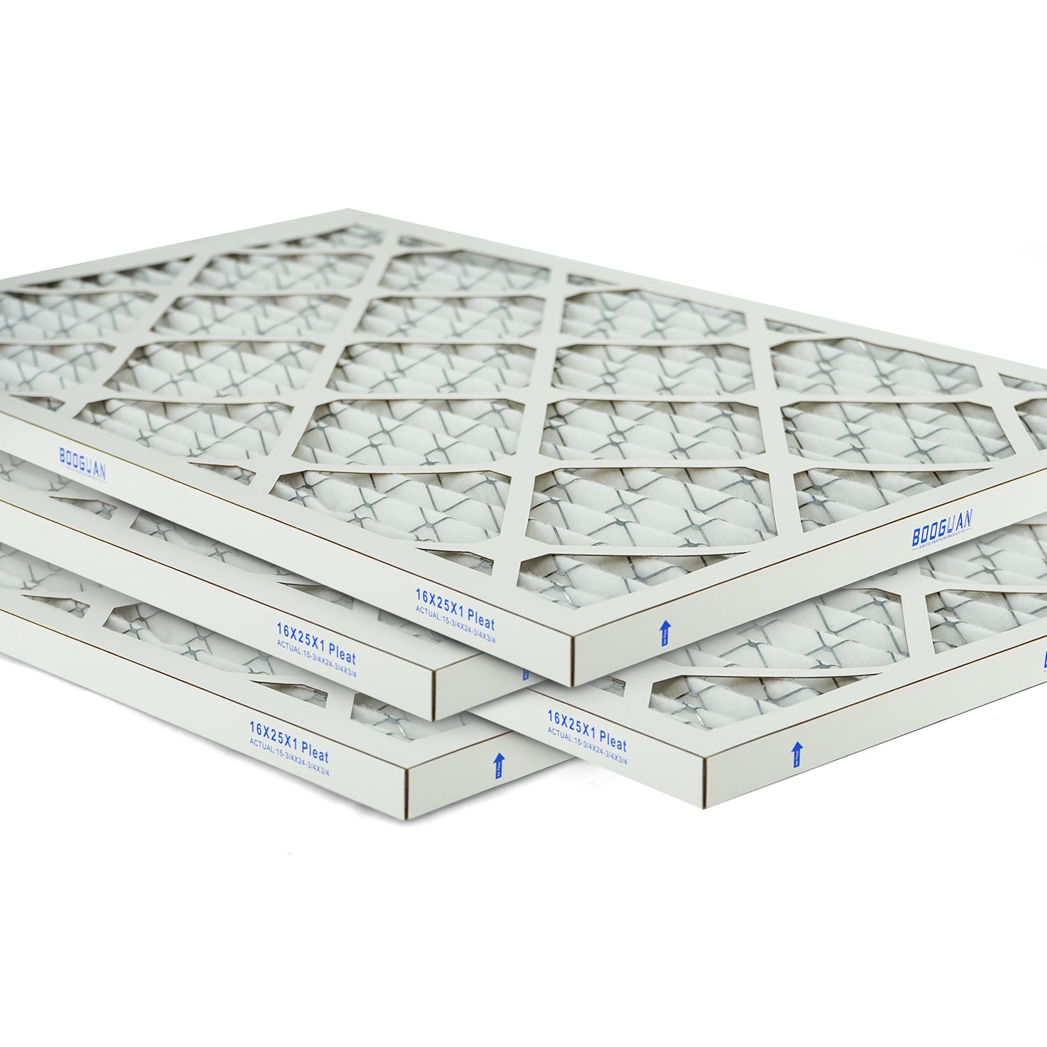 16x25x1 MERV11 Pleated HVAC HC Furnace Air Filter 4-Pack
